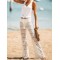 Knitted Hollow See-Through Split-Side Tasseled Cover-Up Swimwear