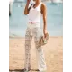 Knitted Hollow See-Through Split-Side Tasseled Cover-Up Swimwear Knitted Hollow See-Through Split-Side Tasseled Cover-Up Swimwear