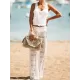 Knitted Hollow See-Through Split-Side Tasseled Cover-Up Swimwear Knitted Hollow See-Through Split-Side Tasseled Cover-Up Swimwear