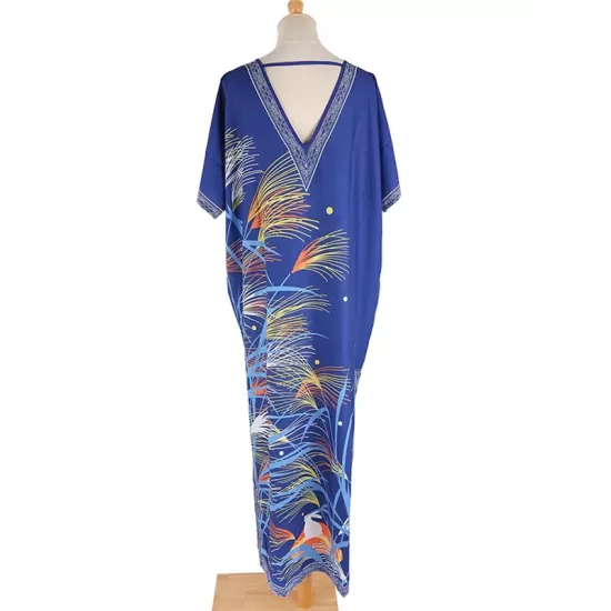 Off-The-Shoulder Floral Bandage V-Back Split-Side Cover-Up Swimwear Off-The-Shoulder Floral Bandage V-Back Split-Side Cover-Up Swimwear