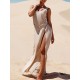 Sexy Backless Split-Front Cover-Ups Swimwear Sexy Backless Split-Front Cover-Ups Swimwear
