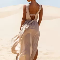 Sexy Backless Split-Front Cover-Ups Swimwear