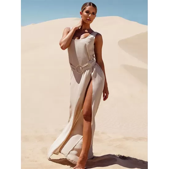Sexy Backless Split-Front Cover-Ups Swimwear Sexy Backless Split-Front Cover-Ups Swimwear
