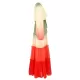 Long Sleeves Loose Bandage Color-Block Deep V-Neck Cover-Ups Swimwear Long Sleeves Loose Bandage Color-Block Deep V-Neck Cover-Ups Swimwear