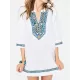 Embroidered Half Sleeves Cover-Ups Tops Embroidered Half Sleeves Cover-Ups Tops