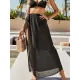 Leopard Split Side Cover-Ups Swimwear Leopard Split Side Cover-Ups Swimwear