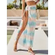 Leopard Split Side Cover-Ups Swimwear Leopard Split Side Cover-Ups Swimwear