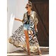 Chiffon Leopard&Zebra Short Sleeve Loose Cardigan Cover-Up Swimwear Chiffon Leopard&Zebra Short Sleeve Loose Cardigan Cover-Up Swimwear