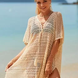 Loose Bandage Hollow Split-Side Cover Up