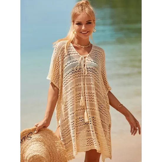 Loose Bandage Hollow Split-Side Cover Up Loose Bandage Hollow Split-Side Cover Up