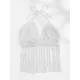 Halterneck V-Neck Cover-Ups Top Halterneck V-Neck Cover-Ups Top