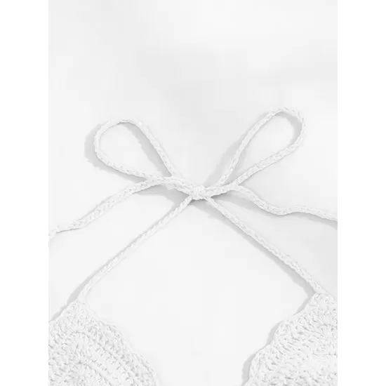 Halterneck V-Neck Cover-Ups Top Halterneck V-Neck Cover-Ups Top
