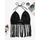 Halterneck V-Neck Cover-Ups Top Halterneck V-Neck Cover-Ups Top