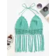 Halterneck V-Neck Cover-Ups Top Halterneck V-Neck Cover-Ups Top