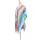 Loose Contrast Color Striped Hollow Split-Side Cover Up Loose Contrast Color Striped Hollow Split-Side Cover Up