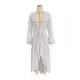 Flared Sleeves High-Low Bandage See-Through Solid Color Deep V-Neck Cover-Ups Swimwear Flared Sleeves High-Low Bandage See-Through Solid Color Deep V-Neck Cover-Ups Swimwear