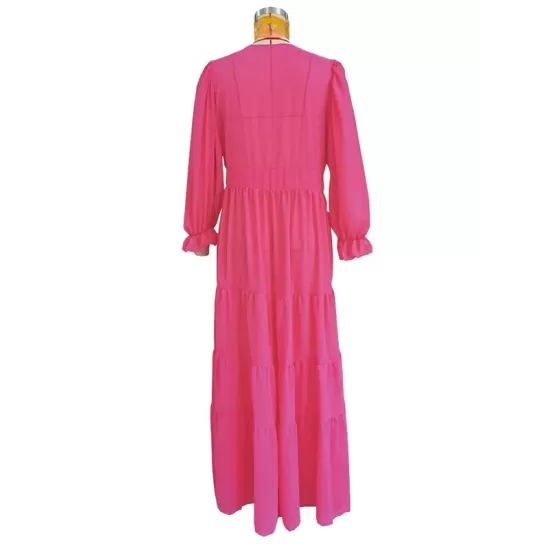 Flared Sleeves High-Low Bandage See-Through Solid Color Deep V-Neck Cover-Ups Swimwear Flared Sleeves High-Low Bandage See-Through Solid Color Deep V-Neck Cover-Ups Swimwear