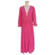 Flared Sleeves High-Low Bandage See-Through Solid Color Deep V-Neck Cover-Ups Swimwear Flared Sleeves High-Low Bandage See-Through Solid Color Deep V-Neck Cover-Ups Swimwear