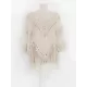 Sexy Crochetgo Split-Joint Tasseled Half Sleeve Cover-Ups Tops Sexy Crochetgo Split-Joint Tasseled Half Sleeve Cover-Ups Tops