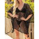 Lace Hollow Bat Sleeves Poncho Cover-Ups Tops Lace Hollow Bat Sleeves Poncho Cover-Ups Tops
