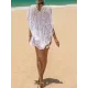 Lace Hollow Bat Sleeves Poncho Cover-Ups Tops Lace Hollow Bat Sleeves Poncho Cover-Ups Tops