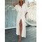 Bohemia Solid Color Long Sleeve Belted Maxi Dress