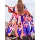 Floral-Print Long Sleeved Tunicshang Cover-Ups Tops Floral-Print Long Sleeved Tunicshang Cover-Ups Tops