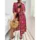 Loose Short Sleeve Floral Print Cardigan Cover-Up Swimwear Loose Short Sleeve Floral Print Cardigan Cover-Up Swimwear