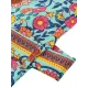 Loose Short Sleeve Floral Print Cardigan Cover-Up Swimwear Loose Short Sleeve Floral Print Cardigan Cover-Up Swimwear