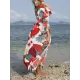 Floral-Print Belted Long Sleeve Tunicshang Cover-Ups Floral-Print Belted Long Sleeve Tunicshang Cover-Ups