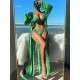 Halterneck Triangle Three Pieces Bikini Set Halterneck Triangle Three Pieces Bikini Set