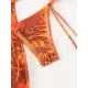 Halterneck Triangle Three Pieces Bikini Set Halterneck Triangle Three Pieces Bikini Set