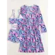 Halterneck Abstract Print Three Pieces Bikini Set Halterneck Abstract Print Three Pieces Bikini Set