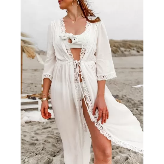 Lacy Split-Joint Raised Band Cover-Up Lacy Split-Joint Raised Band Cover-Up