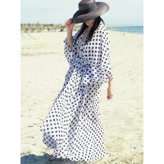 Long Sleeves Floral Printed Chiffon Cardigan Cover-Up Swimwear Long Sleeves Floral Printed Chiffon Cardigan Cover-Up Swimwear