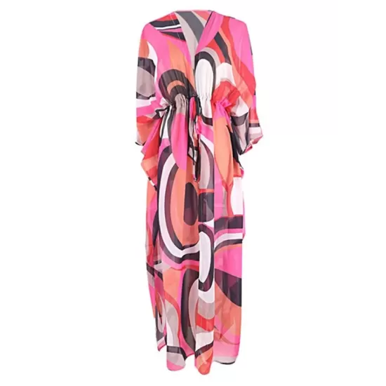 Long Sleeves Floral Printed Chiffon Cardigan Cover-Up Swimwear Long Sleeves Floral Printed Chiffon Cardigan Cover-Up Swimwear