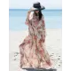 Long Sleeves Floral Printed Chiffon Cardigan Cover-Up Swimwear Long Sleeves Floral Printed Chiffon Cardigan Cover-Up Swimwear