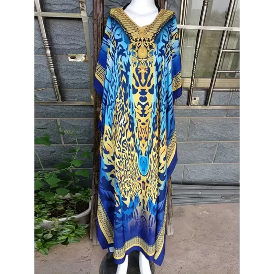 Sexy V-Neck Animal Print Loose Split-Side Cover-Up Swimwear Sexy V-Neck Animal Print Loose Split-Side Cover-Up Swimwear