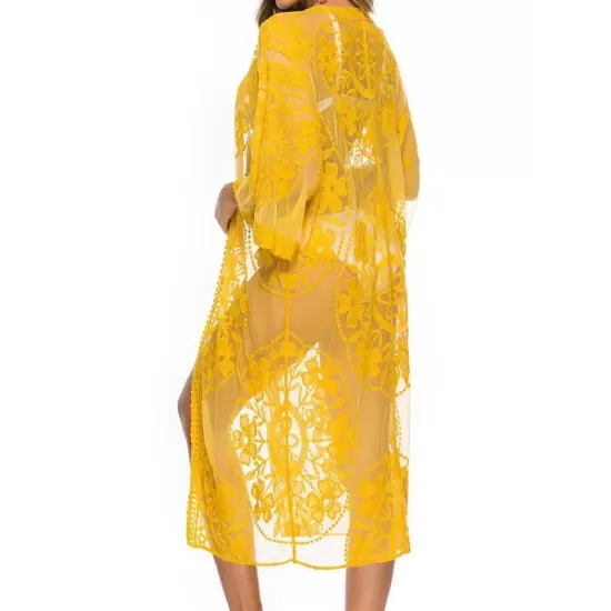 Ragged Embellished See-Through Vacation Cover-Ups Ragged Embellished See-Through Vacation Cover-Ups