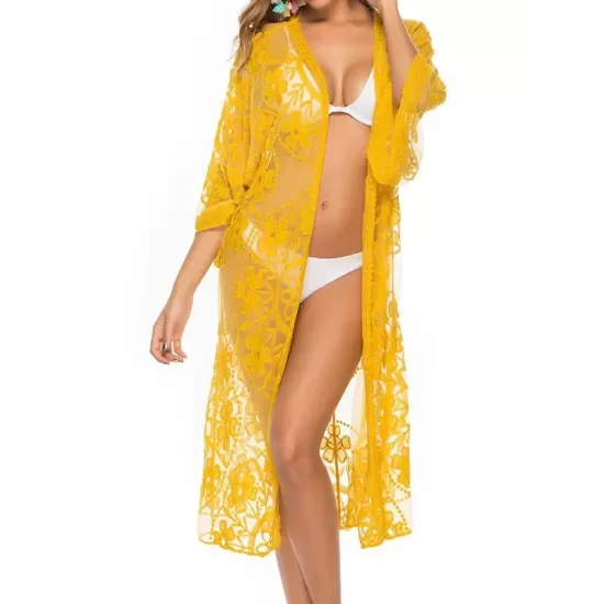 Ragged Embellished See-Through Vacation Cover-Ups Ragged Embellished See-Through Vacation Cover-Ups