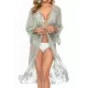 Ragged Embellished See-Through Vacation Cover-Ups Ragged Embellished See-Through Vacation Cover-Ups