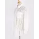 See-Through Lace Split-Joint Long Sleeved Shirt Cover-Ups Tops See-Through Lace Split-Joint Long Sleeved Shirt Cover-Ups Tops