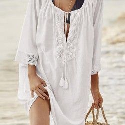 New Style Cotton Large Size Loose Cover-Ups Swimsuit