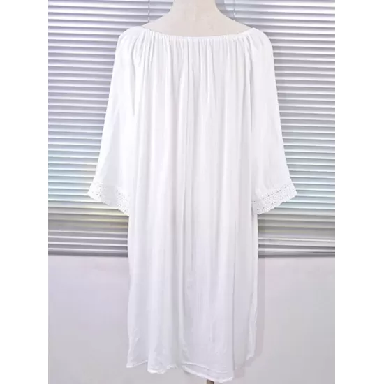 New Style Cotton Large Size Loose Cover-Ups Swimsuit New Style Cotton Large Size Loose Cover-Ups Swimsuit