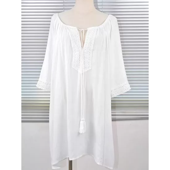 New Style Cotton Large Size Loose Cover-Ups Swimsuit New Style Cotton Large Size Loose Cover-Ups Swimsuit