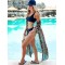 Chiffon Long Sleeve Leopard Long Sleeve Cardigan Cover-Up Swimwear