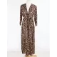 Chiffon Long Sleeve Leopard Long Sleeve Cardigan Cover-Up Swimwear Chiffon Long Sleeve Leopard Long Sleeve Cardigan Cover-Up Swimwear