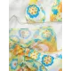 Floral-Print Triangles Bikini Swimsuit+Smocked Cover-Up Three-Piece Set Floral-Print Triangles Bikini Swimsuit+Smocked Cover-Up Three-Piece Set