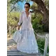 Chiffon Lace See-Through Bikini Cover-Up Chiffon Lace See-Through Bikini Cover-Up