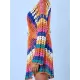 Crochet See-Through Long-Sleeves Cover-Ups Crochet See-Through Long-Sleeves Cover-Ups
